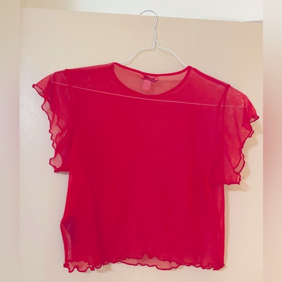 Red Sheer Tee - Picture 2 of 3